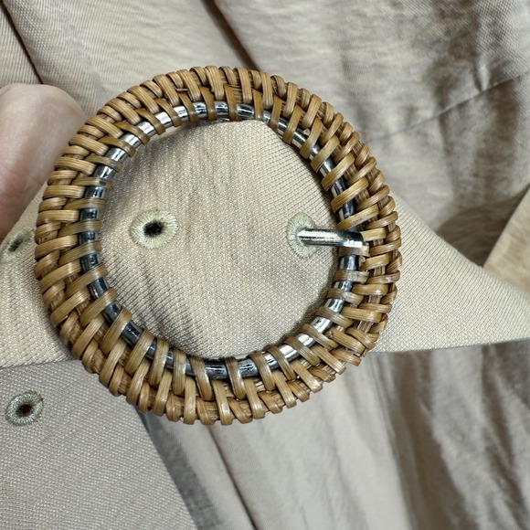 INTERMIX Paula Belted Twill Jumpsuit Size 6 Boho - Picture 7 of 11